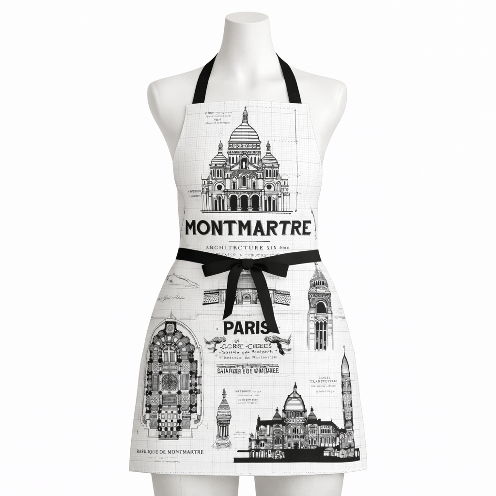 Tablier de Cuisine Montmartre – Architecture Paris & Sacré-Cœur