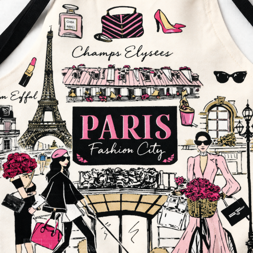 Tablier de Cuisine Paris Fashion City – Élégance & Style Parisien