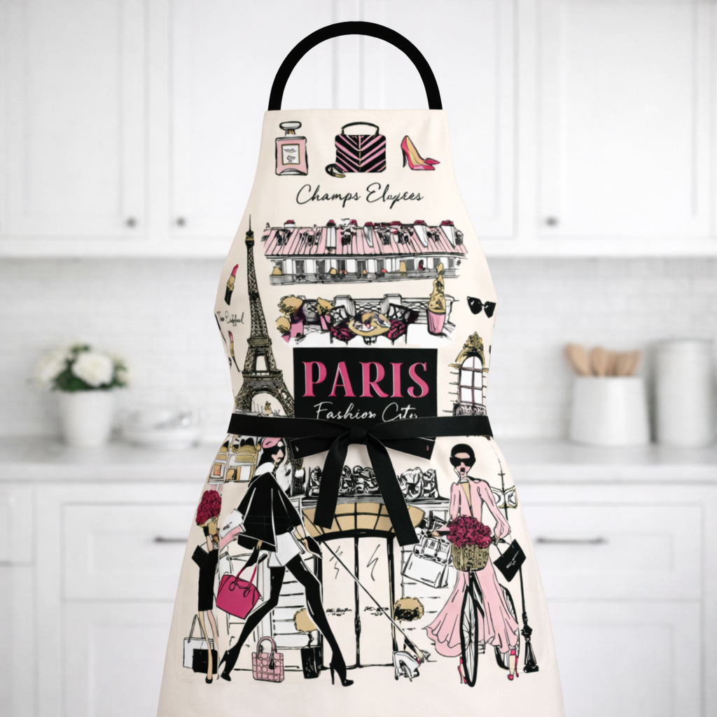 Tablier de Cuisine Paris Fashion City – Élégance & Style Parisien