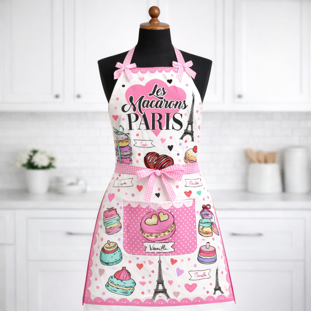 Tablier de Cuisine Les Macarons de Paris – Gourmand & Parisien
